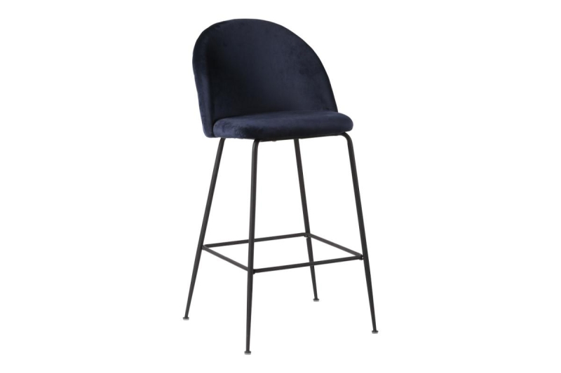 Norddan Dizajnová barová stolička Kristopher, modrá / čierna