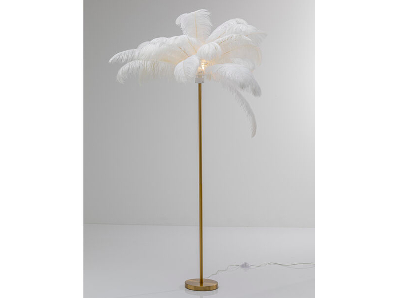 Feather Palm stojaca lampa biela 165 cm