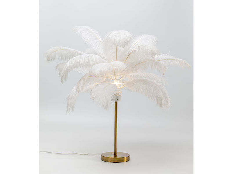 Feather Palm stolná lampa biela 60 cm