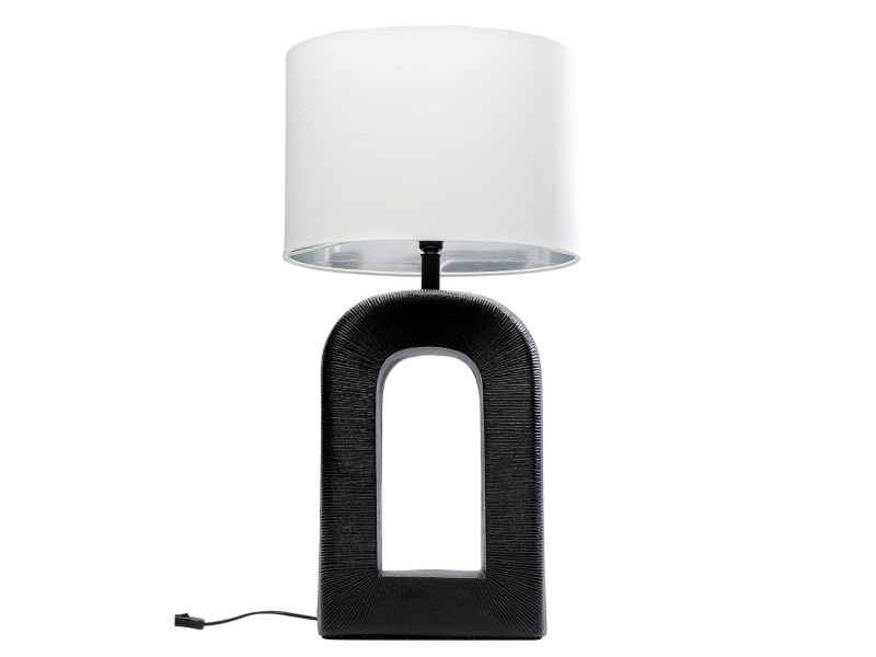 Tubus stolová lampa bielo-čierna 79 cm