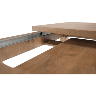 Jedálenský stôl, rozkladací, dub lefkas tmavý, 160-203x90 cm, MONTANA STW obr-7