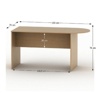 Zasadací stôl s oblúkom 150, buk, TEMPO ASISTENT NEW 022 obr-7