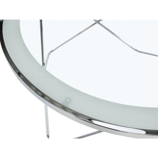 Konferenčný stolík, chróm/číre sklo, LEONEL obr-3