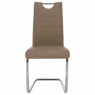 Jedálenská stolička, capuccino/svetlé šitie, ABIRA NEW obr-1