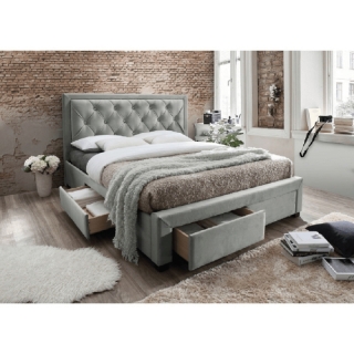 Manželská posteľ, sivohnedá, 160x200, OREA obr-1