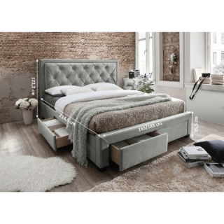 Manželská posteľ, sivohnedá, 180x200, OREA obr-2