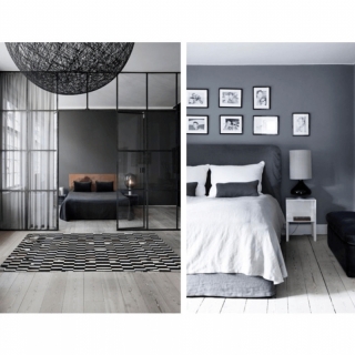 Luxusný kožený koberec,  hnedá/čierna/biela, patchwork, 69x140, KOŽA TYP 6 obr-1