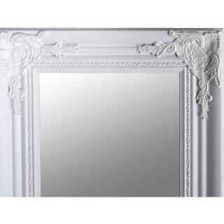 Zrkadlo, drevený rám bielej farby, MALKIA TYP 8 obr-1