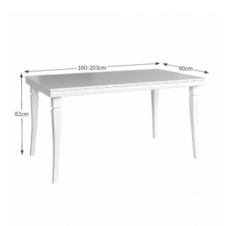 Jedálenský stôl, rozkladací, sosna andersen, 160-203x90 cm, KORA obr-1