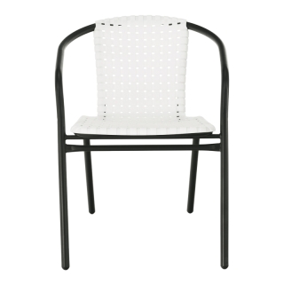 Záhradná stolička, biela/čierna, BERGOLA obr-4