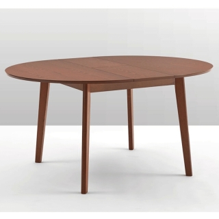 Jedálenský stôl, rozkladací, buk merlot, priemer 120 cm, ALTON obr-3