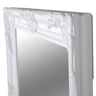 Zrkadlo, biely drevený rám, MALKIA TYP 13 obr-4