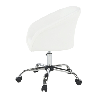 Kancelárske kreslo, biela ekokoža/kov, LENER obr-3