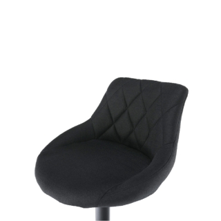 Barová stolička, látka čierna/čierna, TERKAN obr-1