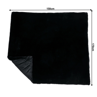 Kožušinová deka, čierna, 150x170, RABITA TYP 1 obr-4