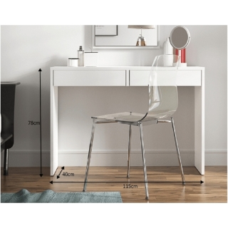 Toaletný stolík/písací stôl,  biela, VIOLET obr-3