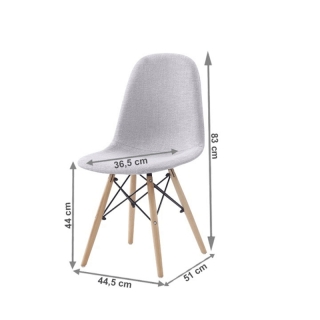 Jedálenská stolička, svetlosivá, DARELA NEW obr-1
