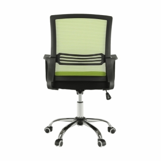 Kancelárska stolička, sieťovina zelená/látka čierna, APOLO obr-1