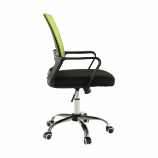 Kancelárska stolička, sieťovina zelená/látka čierna, APOLO obr-2
