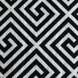 Koberec, čierno-biely vzor, 80x150, MOTIVE obr-1