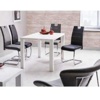 Jedálenský stôl, biela vysoký lesk HG, 120x80 cm, ASPER NEW TYP 2 obr-1
