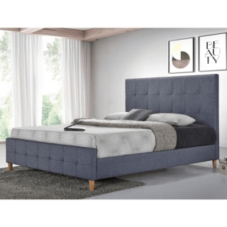 Manželská posteľ, sivá, 160x200, BALDER NEW obr-1