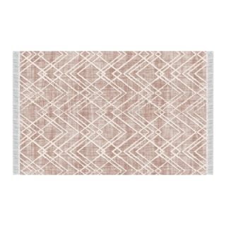 Obojstranný koberec, béžová/vzor, 80x150, NESRIN obr-2