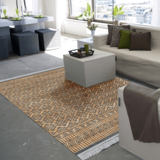 Obojstranný koberec, vzor/hnedá, 180x270, MADALA obr-2