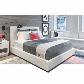 Manželská posteľ s úložným priestorom, biela, 160x200, KERALA obr-3