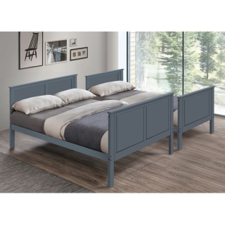 Poschodová rozložiteľná posteľ, sivá, NEVIL obr-1