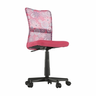 Otočná stolička, ružová/vzor/čierna, GOFY obr-1