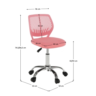 Otočná stolička, ružová/chróm, SELVA obr-1