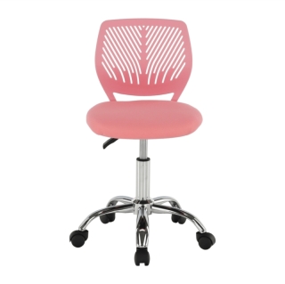 Otočná stolička, ružová/chróm, SELVA obr-2