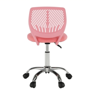 Otočná stolička, ružová/chróm, SELVA obr-3