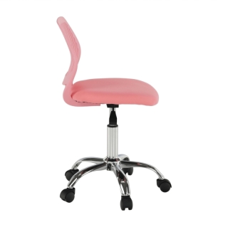 Otočná stolička, ružová/chróm, SELVA obr-4