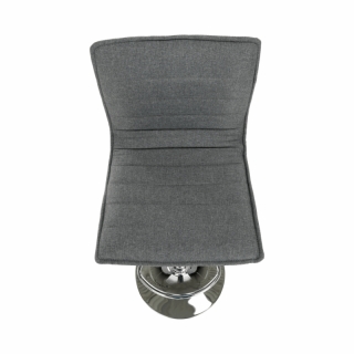 Barová stolička, sivá/chróm, PINAR obr-2