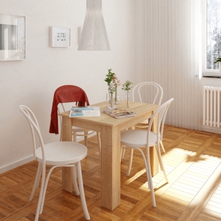 Jedálenský stôl, dub sonoma, 86x60 cm, TARINIO obr-1