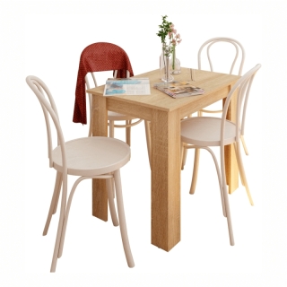 Jedálenský stôl, dub sonoma, 86x60 cm, TARINIO obr-4