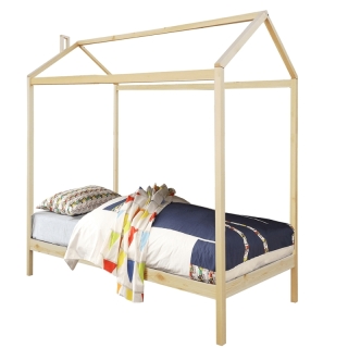 Montessori posteľ, borovicové drevo, prírodná, ATIMAD obr-1