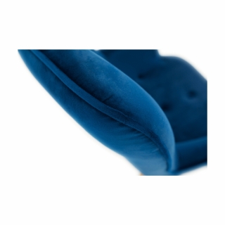 Dizajnové kreslo, modrá Velvet látka, FODIL obr-1
