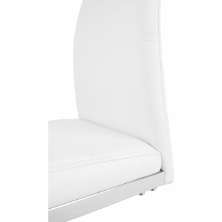 Jedálenská stolička, biela/chróm, VATENA obr-2