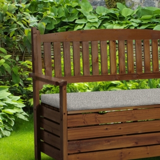 Záhradná lavička, hnedá, 123,5 cm, DILKA obr-3