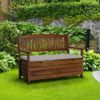 Záhradná lavička, hnedá, 123,5 cm, DILKA obr-4