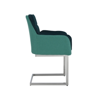 Jedálenská stolička, smaragdová Velvet látka/látka, CHIMENA obr-3