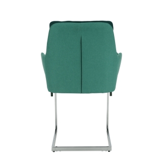 Jedálenská stolička, smaragdová Velvet látka/látka, CHIMENA obr-4