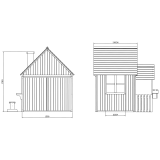 Drevený záhradný domček s lavičkou, verandou a poštovou schránkou, BULEN obr-3