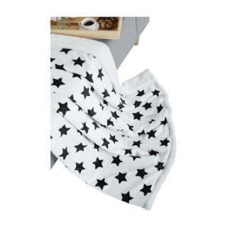 Obojstranná baránková deka, vzor hviezdy, 150x200, SEOLA obr-3