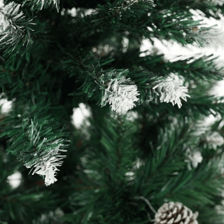 Vianočný stromček so šiškami, posnežený, 180 cm, CHRISTMAS TYP 4 obr-3