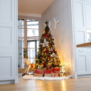 Vianočný stromček so svetielkami, zelená, 180 cm, LED450, CHRISTMAS TYP 5 obr-2