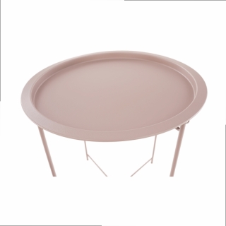 Príručný stolík s odnímateľnou táckou, nude ružová, RENDER obr-1